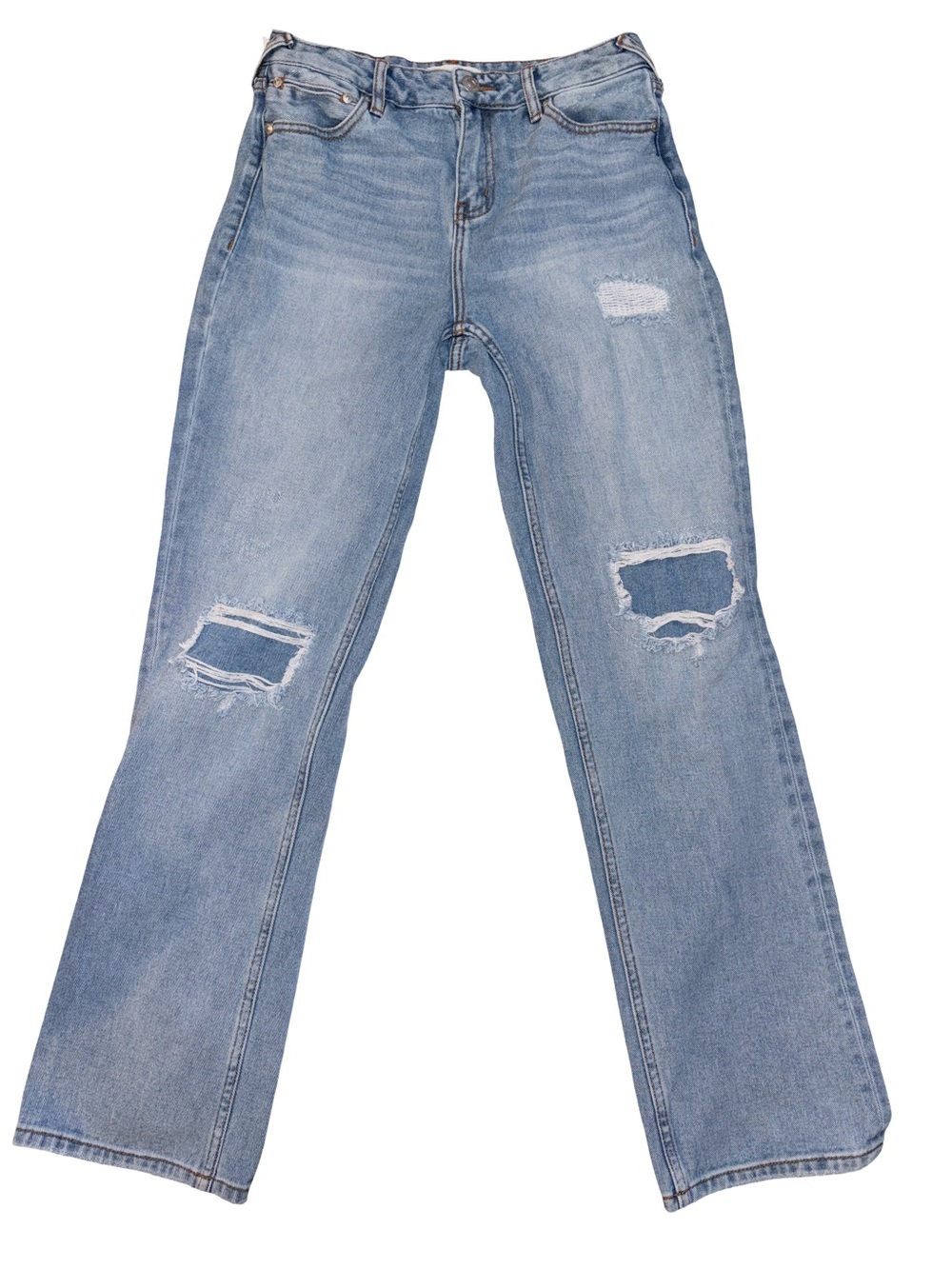 Cleo + Wolf High Rise Straight Denim Jeans